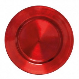 BAJO PLATO PP 33 CM. ROJO