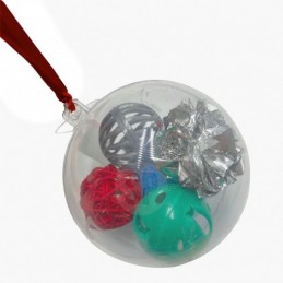 JUGUETE GATO BOLA NAVIDAD