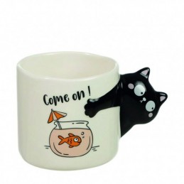 MUG CON ASA FORMA GATO 460 ML.