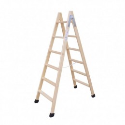ESCALERA MADERA 6 PELDAÑOS,...